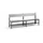 omkleedbank,HxLxD 796x2000x407mm,HPL zilvergrijs,frame staal RAL7021