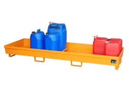 Opvangbak 4x 200l Opvangvol. 280l Oranje 285x 2400x 800mm Open