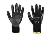 Handschoen Polytril Black, Maat 7 Nitril Zwart