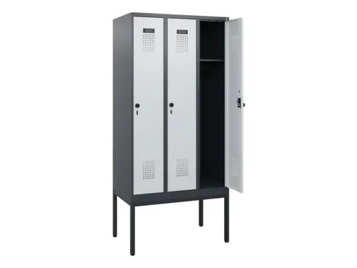 schoollocker,HxBxD 1950x900x500mm,3vak,vak B 300mm,draaigrendel