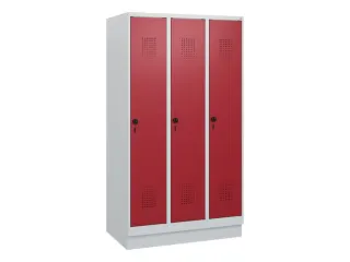 schoollocker,HxBxD 1630x900x500mm,3vak,vak B 300mm,draaigrendel,sokkel - 2