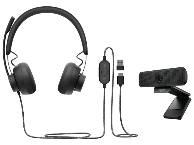 Logitech Headset Zone Bedraad + Webcam C925e