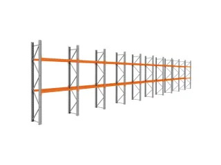 palletstelling,basis+9xaanbouw,HxBxD 3360x19350x750mm,vakl. 3000kg - 1