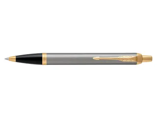 Balpen Parker IM Brushed Metal GT Medium Blauwe inkt - 1