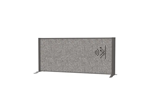 Akoestisch Bureauscherm MAULconnecto 120x50cm vrijstaand Antr/D.grijs
