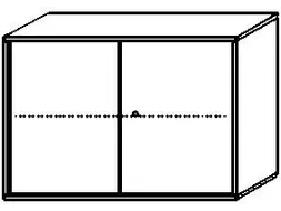 kantoorkast HxBxD 770x1000x430mm romp wit decor front onyxgrijs