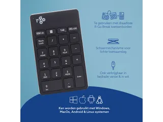 Numeriek Toetsenbord R-Go Numpad Break Draadloos Zwart - 5