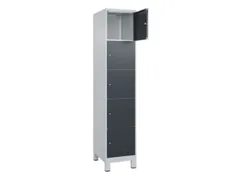 lockerkast,HxBxD 1950x400x500mm,1x5vakken,vak B 400mm,cil.-slot,voeten