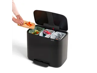 Bo Pedaalemmer 3x11 liter Brabantia Mat Zwart - 8