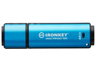 64GB USB-C IronKey Vault Privacy 50C AES-256 versleuteling, FIPS 197 - 2