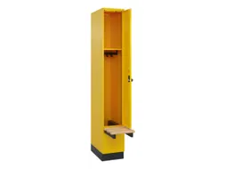 locker met bank,HxBxD 1950x300x815mm,1vak,vak B 300mm,draaigrendel
