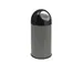 Poubelle à ouverture Push sans liner 40 litres gris métallisé/noir