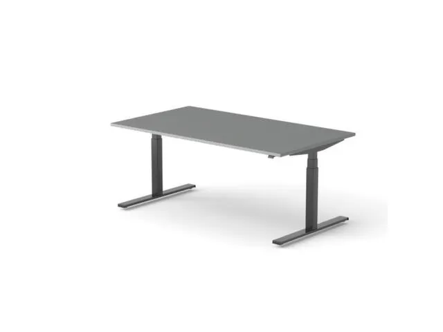 Elektrisch ihv bureau,HxBxD 650-1310x1800x1000mm,blad donkergrijs