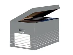 Elba Archiefcontainer, Ft 34,5 X 45 X 28 Cm, Grijs En Wit