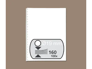 Bindrug GBC 19mm 21-rings A4 wit 100stuks - 3