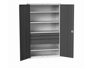 universele kast,HxBxD 2000x1300x550mm,4xStalen bodem,3lade(n) - 1