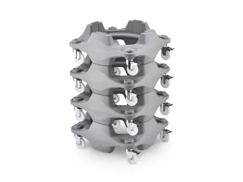 Tonroller,v. 75/100l ton,frame grijs,4zwenkwielen