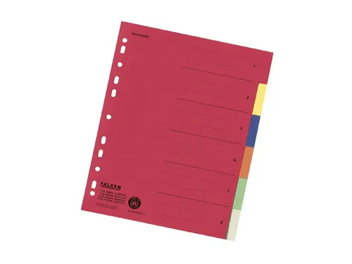 Tabblad recycled karton A4+ 6tabs ers + 6x verdeler