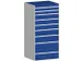 ladekast HxBxD 1600x800x650mm 9laden RAL7035 front RAL5010