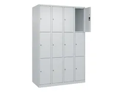 lockerkast,HxBxD 1850x1200x500mm,4x3vakken,vak B 300mm,cil.-slot