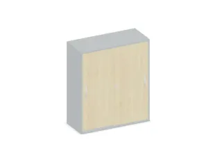 Schuifdeurkast 1150x1000x430mm Romp Lichtgrijs Decor Front Esdoorn - 1