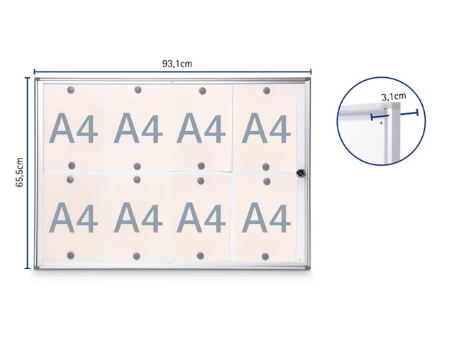 Vitrine MAULextraslim formaat 8xA4