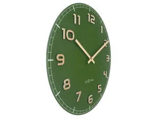Wandklok Nextime dia 40cm Groen glas/Aluminium Classy Medium - 3