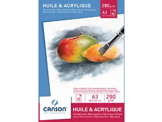 Schilderpapier Canson Graduate Oil & Acrylic 20vel 290gr A3 natuurlijk - 2