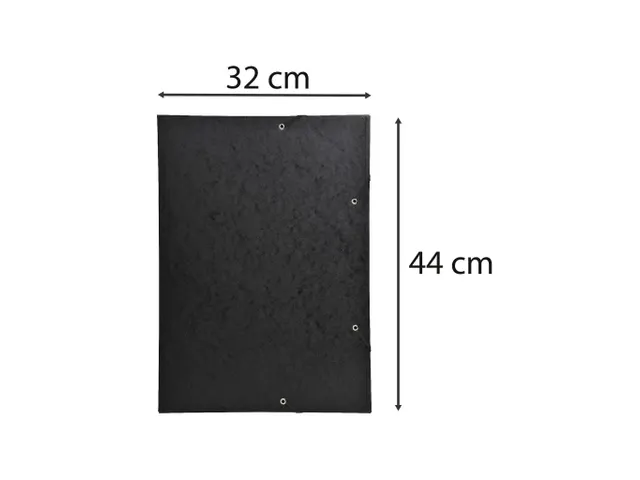 Chemise à élastique 3 rabats carte lustrée 600gm2 - A3 - Noir