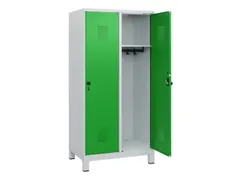 schoollocker,HxBxD 1630x800x500mm,2vak,vak B 400mm,draaigrendel,voeten