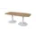 Linesto vergadertafel 200x100 deens ovaal honey castello 25mm alu