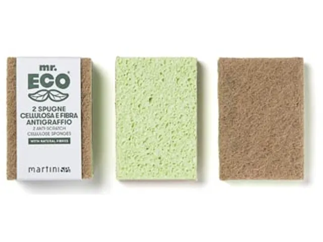 Schuurspons 9.8x6.8x2cm Krasbestendig plantaardige cellulose 2 stuks