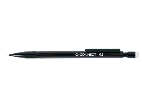 Q-Connect Vulpotlood Zwart met clip en gum + 3x 0,5mm HB stift