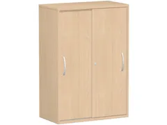 kantoor-schuifdeurkast HxBxD 1182x800x425mm hout beuken 2 OH