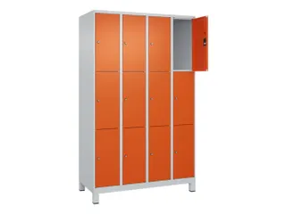 lockerkast,HxBxD 1950x1200x500mm,4x3vakken,vak B 300mm,cil.-slot - 1