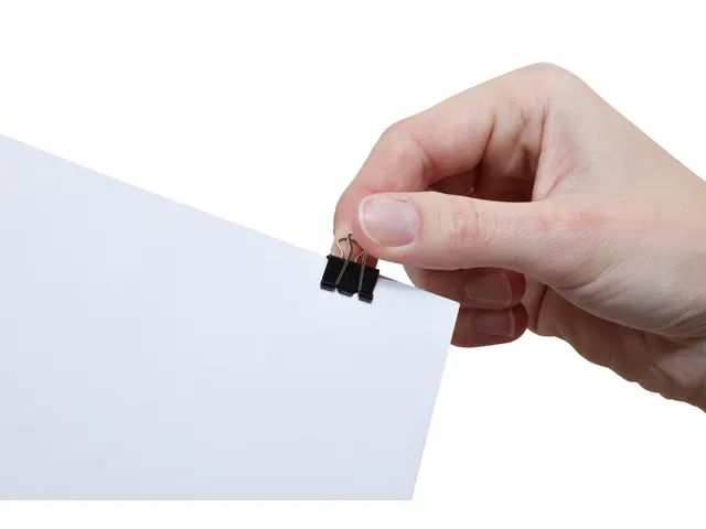 Papierklem MAUL 215 foldback 16mm capaciteit 5mm zwart 12 stuks