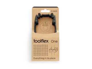 Wandhouder Toolflex One 2 klem adapter 15 tot 35 mm zwart - 2