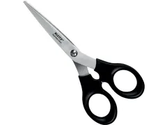 schaar, 16,5 cm, RVS, zwart, op blister