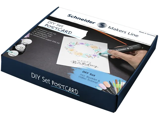DIY set Schneider postkaarten