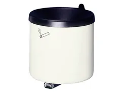 Wandasbak 2.4 liter HxØ 160x155mm Ral9016 Wit Staal