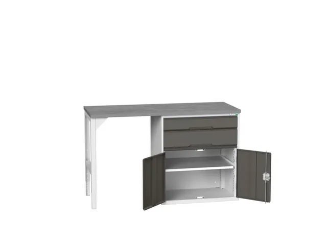 werkbank,HxBxD 930x1500x600mm,linoleumblad,2voeten/1container