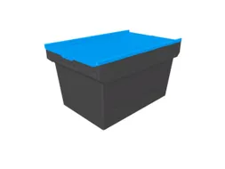 Herbruikbare containers HxLxB 340x610x400mm 58l PP-regeneraat blauw