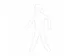 plaksymbool,voetganger,markering HxB 600x330mm,wit