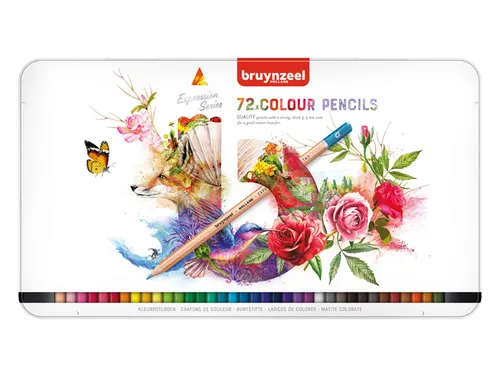 Kleurpotloden Bruynzeel Expression assorti blik à 72 stuks