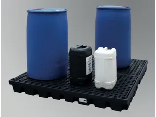 PE-opvangbak,opvangvol. 200l,HxBxD 150x1600x1600mm - 1