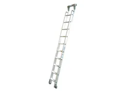 verrijdbare stellingladder,balk L 2,7m,v. H tot 2,83m,10,treden
