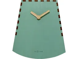 Tafelklok NeXtime Rocky 19.5x18x8.8 cm hout turquoise