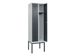 locker,HxBxD 2120x600x500mm,2vak,vak B 300mm,cil.-slot,voetonderstel