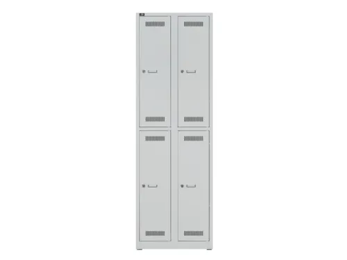 Dubbeldekse garderobekast,HxBxD 1850x600x500mm,2x2vak.,vak B 300mm