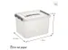 Q-line opbergbox 22L transparant grijs - 40x30x26cm